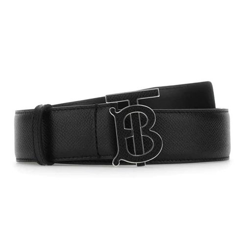 Thắt Lưng Nam Burberry Belt Leather With Logo TB Black 8065975 A1189 Màu Đen-1