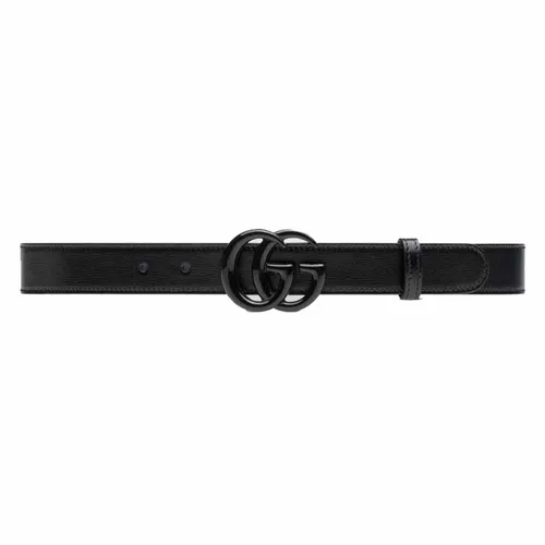 Thắt lưng Gucci Nam - Thắt Lưng Nam Gucci GG Marmont Thin Belt Màu Đen - Vua Hàng Hiệu