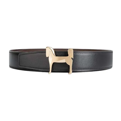 Thắt Lưng Nam Hermès Gold Brushed Palladium Panache RG0213 Màu Đen - Thắt lưng - Vua Hàng Hiệu