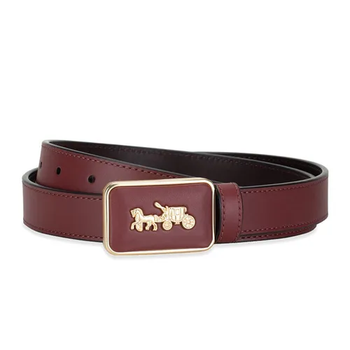 Thắt lưng Coach - Thắt Lưng Nữ Coach Grace Plaque Buckle Belt 25 Mm CC358 Màu Đỏ - Vua Hàng Hiệu