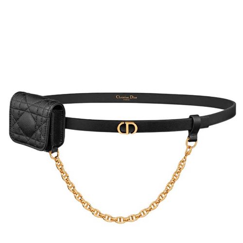 Thắt Lưng Nữ Dior Caro Belt With Removable Black B0306UBDH-M900 Màu Đen