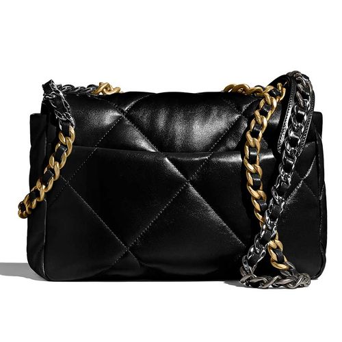 Túi Đeo Chéo Nữ Chanel CC 19 Flap Bag Màu Đen-3