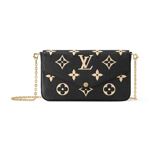 Louis Vuitton M82154 Wallet on Chain Ivy , Black, One Size