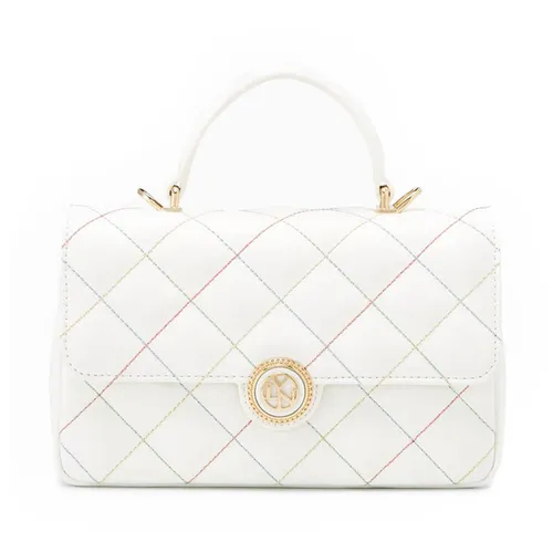 Túi Đeo Chéo Nữ Lyn Ravioli Top Handle Handbags LL23SBS288 Màu Trắng