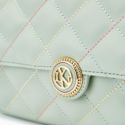 Túi Đeo Chéo Nữ Lyn Ravioli Top Handle Handbags LL23SBS288 Màu Xanh Green-5