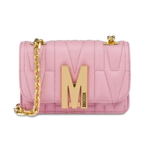 Túi xách - Túi Đeo Chéo Nữ Moschino Mini Quilted Bag With Shoulder Strap Màu Hồng - Vua Hàng Hiệu