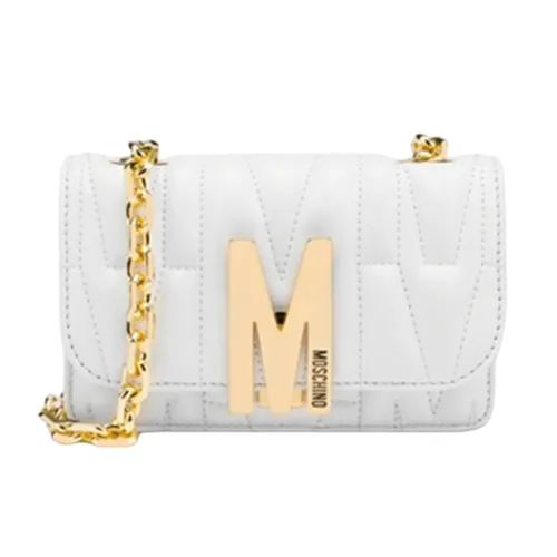 Túi xách - Túi Đeo Chéo Nữ Moschino Mini Quilted Bag With Shoulder Strap Màu Trắng - Vua Hàng Hiệu