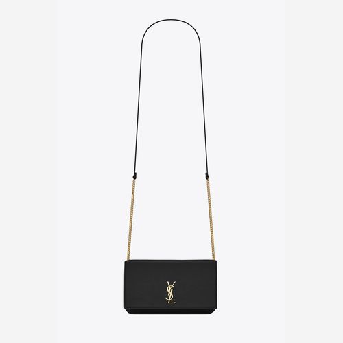 Túi Đeo Chéo Đựng Điện Thoại Nữ Yves Saint Laurent YSL Cassandre Phone Holder With Strap In Smooth Leather 6350950U40J1000 Màu Đen-3