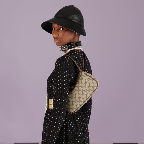Túi Đeo Vai Nữ Gucci Ophidia GG Handbag Small Màu Be Nâu-4