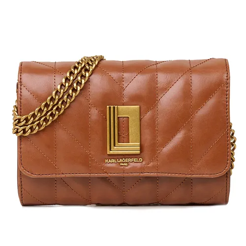Túi Đeo Vai Nữ Karl Lagerfeld Paris Lafayette Flap Crossbody Màu Nâu