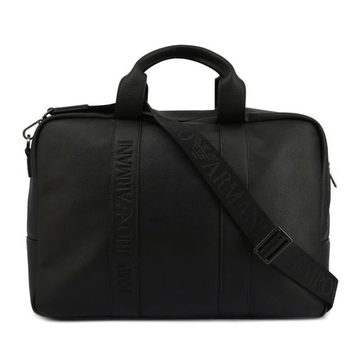 Túi Xách Đựng Laptop Nam Emporio Armani Men's Travel Bag Y4Q088_YG89J_81072_Black Màu Đen-1