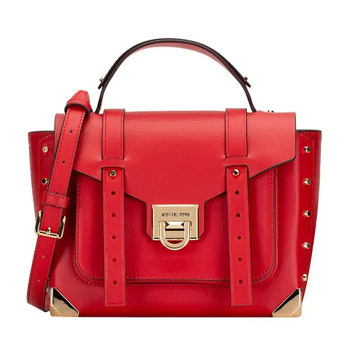Túi xách - Túi Xách Tay Nữ Michael Kors MK Manhattan Medium Top Handle Satchel Bag 35F1GNCS6L Màu Đỏ - Vua Hàng Hiệu