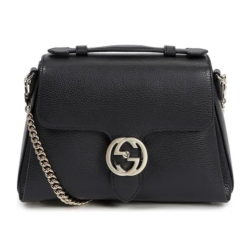 Túi xách - Túi Xách Tay Nữ Gucci GG Interlocking Top Handle 510302 CAO0G 1000 Màu Đen - Vua Hàng Hiệu