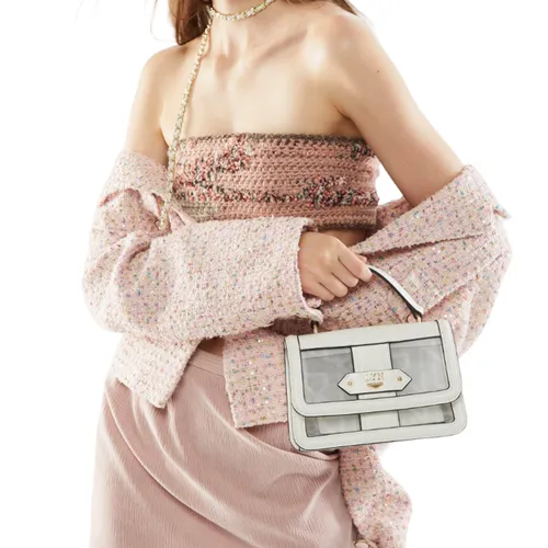 Túi Xách Tay Nữ Lyn Navillera Front Flap Handbags LL23FBF035 Màu Trắng - Túi xách - Vua Hàng Hiệu