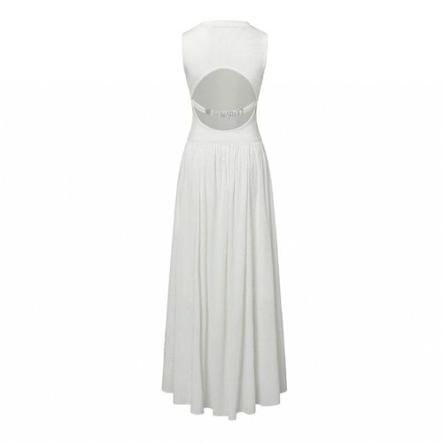 Váy Xòe Nữ Weird Market Sport Top Backless Dress White Màu Trắng-2