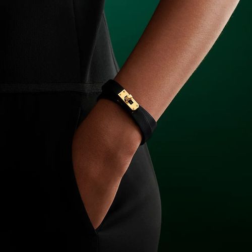 Vòng Đeo Tay Hermès Mini Kelly Double Tour bracelet Noir Màu Đen Size T2-2