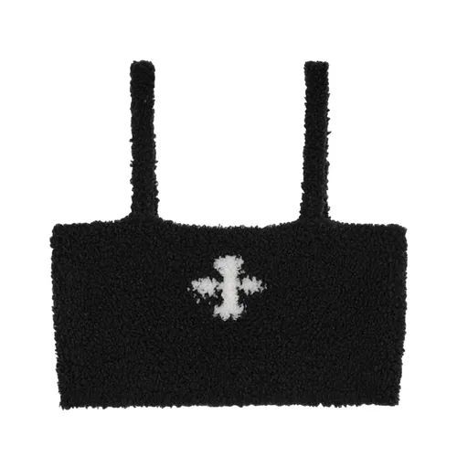 Thời trang - Áo Ngực Nữ SMFK Tank Top Black Knitted With Vintage Logo UTK03B Màu Đen - Vua Hàng Hiệu
