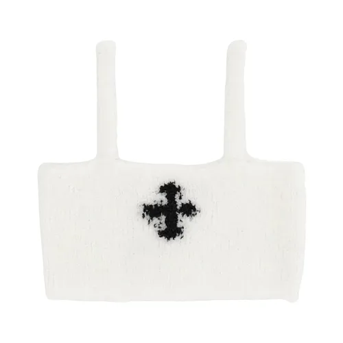 Thời trang - Áo Ngực Nữ SMFK Tank Top White Knitted With Vintage Logo UTK03W Màu Trắng - Vua Hàng Hiệu