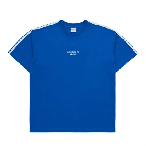 Thời trang Xanh dương Áo phông - Áo Phông Acmé De La Vie ADLV Basic Logo Printing Track Tshirt Màu Xanh Dương - Vua Hàng Hiệu