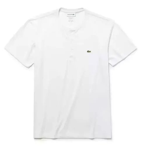 Áo Phông Lacoste Henley Neck T-Shirt Màu Trắng - Thời trang - Vua Hàng Hiệu
