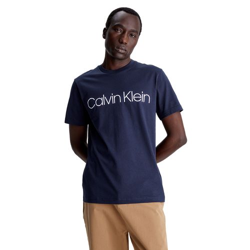 Áo Phông Nam Calvin Klein CK Men Tshirt Màu Xanh Navy Size M-1