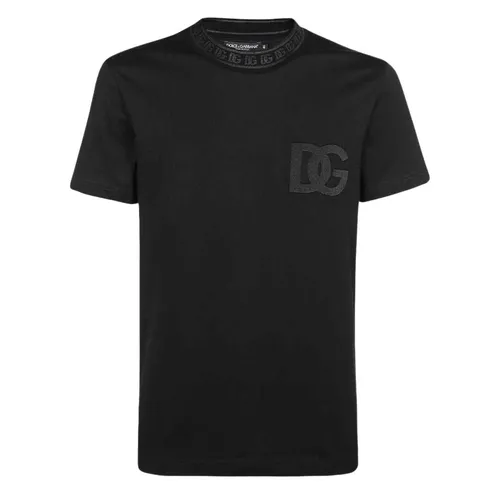Áo Phông Nam Dolce & Gabbana D&G Black With DG Logo Printed Tshirt G8PJ4Z HU7MA N0000 Màu Đen Size 44