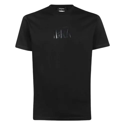 Áo Phông Nam Dsquared2 Ibra Black On Black Tshirt S78GD0059 900 Màu Đen - Thời trang - Vua Hàng Hiệu