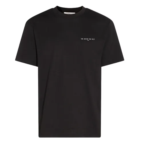 Áo Phông Nam Ih Nom Uh Nit Black With Mask Logo Printed Tshirt NUS23231 009 Màu Đen - Thời trang - Vua Hàng Hiệu