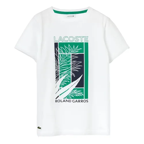 Áo Phông Nam Lacoste Men Regular Fit Cotton TShirt TH3637DG9 Màu Trắng Size 5