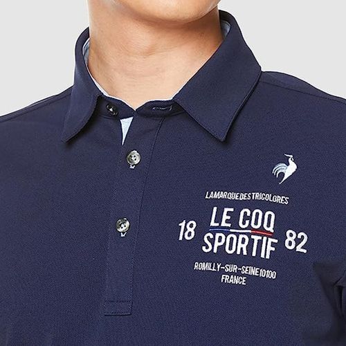 Áo Polo Nam Le Coq Sportif Golf Men's  Short Sleeve Shirt QGMVJA02 Màu Xanh Navy-5