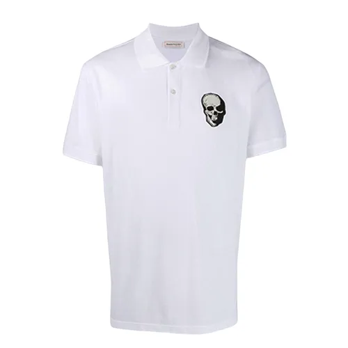Alexander Mcqueen Áo Polo - Áo Polo Nam Alexander Mcqueen 650418QQX331001 Màu Trắng Size S - Vua Hàng Hiệu