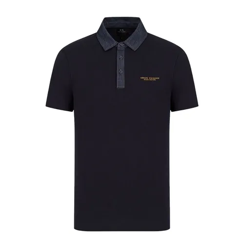 Áo Polo Nam Armani Exchange Viền Cổ Denim 6KZFLE-ZJ4ZZ Màu Xanh Navy Size 44 - Thời trang - Vua Hàng Hiệu