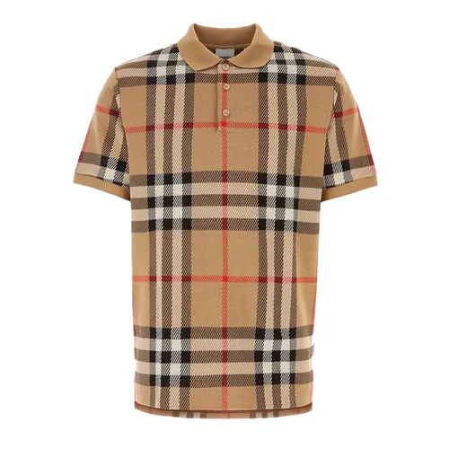 Áo Polo Nam Burberry 8072663 With Vintage Check Printed Màu Be Size M