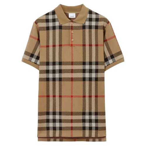 Áo Polo Nam Burberry Beige With Vintage Check Printed 8072663 Màu Be