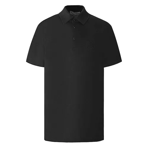 Áo Polo Nam Dolce & Gabbana D&G Black Logo Embroidered G8Q04T FU7PY N0000 Màu Đen Size 46