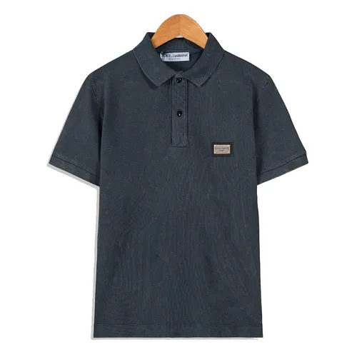 Áo Polo Nam Dolce & Gabbana D&G G8QO4TG7I7PS9001 Màu Xanh Xám Size 46