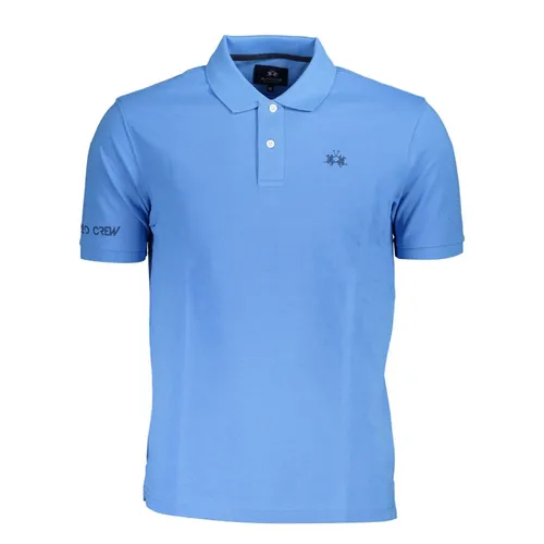 Thời trang - Áo Polo Nam La Martina Shirt XMP002-PK031_AZZURRO_07033 Màu Xanh Blue Size M - Vua Hàng Hiệu