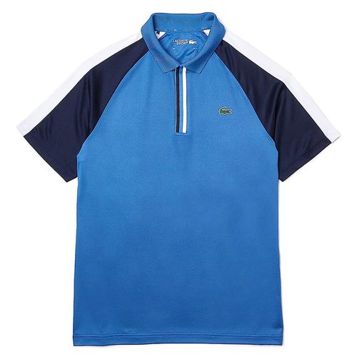 Áo Polo Nam Lacoste Colourblock Zip Neck Shirt DH0852BF1 Màu Xanh Biển Size 3