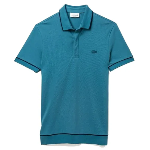 Áo Polo Nam Lacoste Men Regular Fit Blue PH4275AE8 Màu Xanh Ngọc Lam Size 2