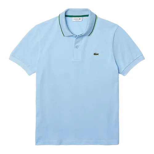 Áo Polo Nam Lacoste Men's Sport Regular Fit Striped Collar Cotton Polo Shirt PH9531HBP Màu Xanh Da Trời Size 2
