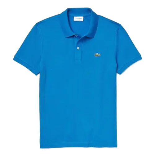 Lacoste - Áo Polo Nam Lacoste Slim Fit T Shirt Erkek PH4012L61 Saks Màu Xanh Biển Size 3 - Vua Hàng Hiệu