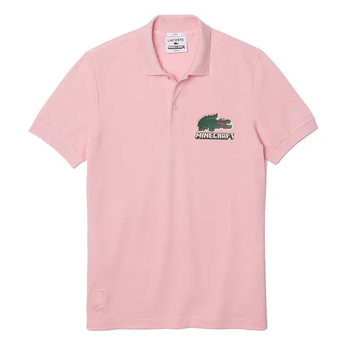 Thời trang Lacoste Hồng Áo Polo - Áo Polo Nam Lacoste X Minecraft Classic Fit Cotton Shirt PH5026 7SY Màu Hồng Size M - Vua Hàng Hiệu