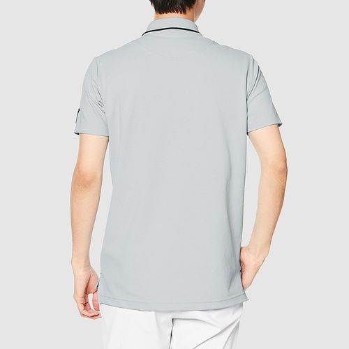 Áo Polo Nam Le Coq Sportif Golf Men's Short Sleeve Shirt QGMVJA03 Màu Xám Trắng-3