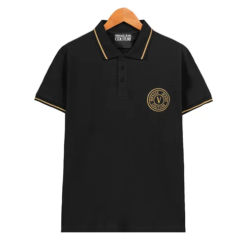 Áo Polo Nam Versace 74GAGT06CJ01TG89 Màu Đen Logo Ngực Size M - Thời trang - Vua Hàng Hiệu