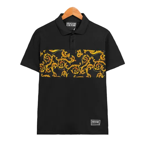 Áo Polo Nam Versace Jeans Couture 74GAG627J0001899 Màu Đen Vàng Size S