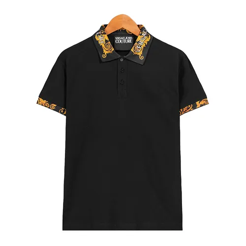 Áo Polo Nam Versace Jeans Couture 74GAGT18CJ01T899 Màu Đen Vàng Size XS - Thời trang - Vua Hàng Hiệu