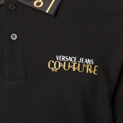 Áo Polo Nam Versace Jeans Couture 75GAGT01 CJ01T G89 Màu Đen Size XS-3