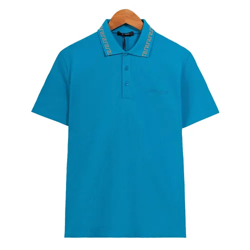 Versace Nam Xanh Blue Áo Polo - Áo Polo Nam Versace Viền Cổ A8950S A231377 2UJ80 Màu Xanh Blue Size XS - Vua Hàng Hiệu