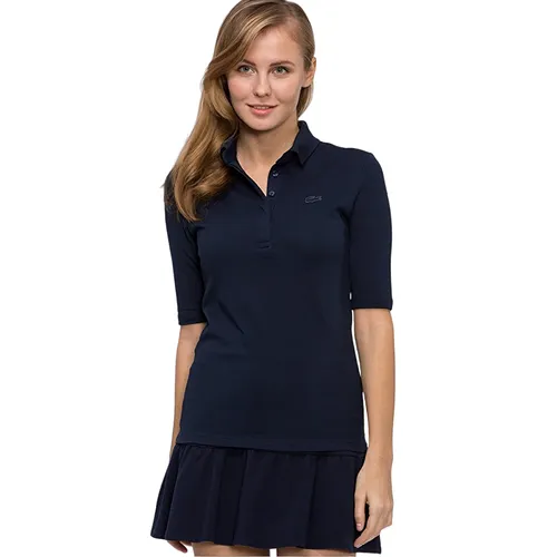 Áo Polo Nữ Lacoste Women's Polo PF6969 166 Màu Xanh Navy Size 38