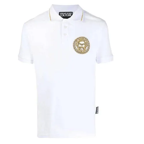 Áo Polo Versace Logo Màu Trắng cho Nam Size S